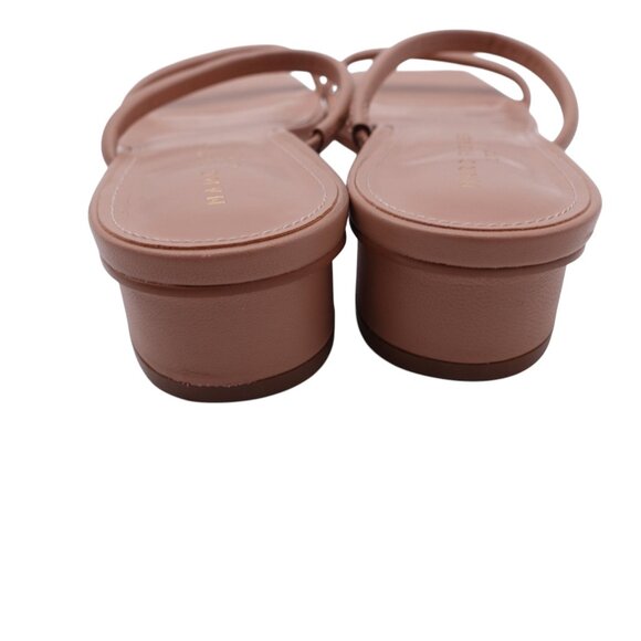 Marc Fisher Raelyn Square Toe Dress Sandals Sz 10 M Tan Slip On Leather - Picture 4 of 9